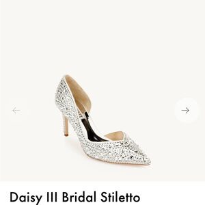 Badgley Mischka Silver Sparkle Heels